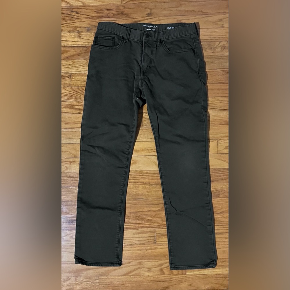 Banana Republic Men’s Slim Fit Traveler Jeans - 31x30 - Olive Green